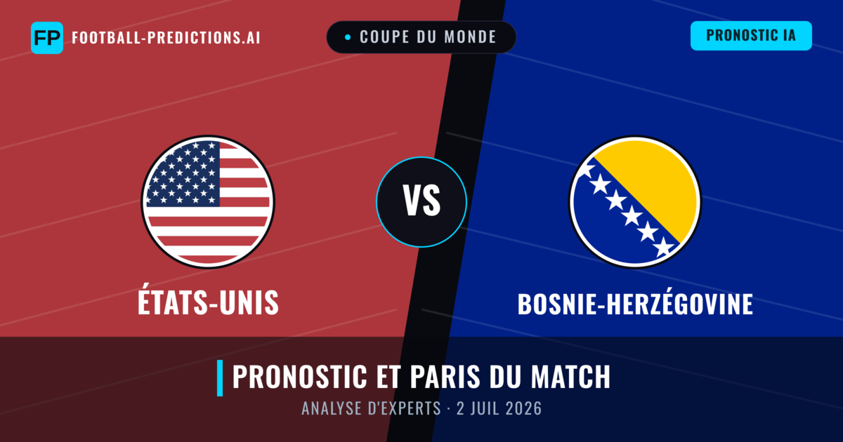 États-Unis vs Bosnie-Herzégovine — pronostic et avant-match