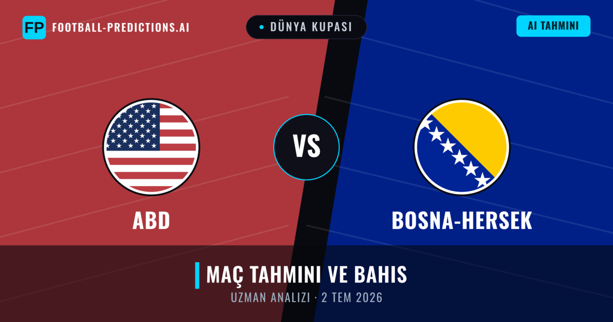 ABD - Bosna-Hersek — maç tahmini ve önizleme