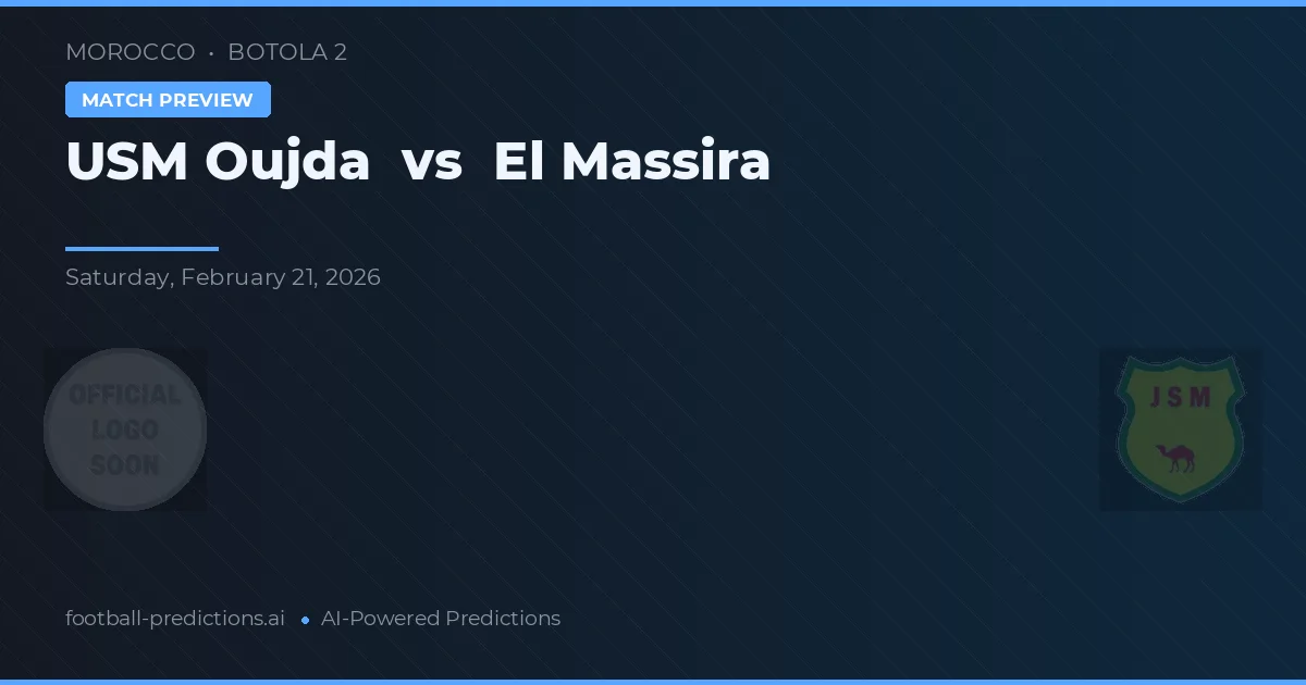 USM Oujda vs El Massira — match prediction & preview