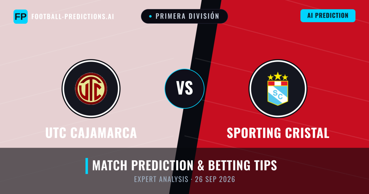 UTC Cajamarca vs Sporting Cristal — match prediction & preview