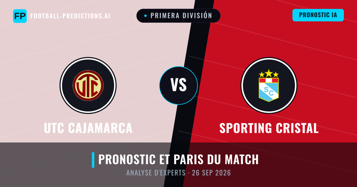 UTC Cajamarca vs Sporting Cristal — pronostic et avant-match