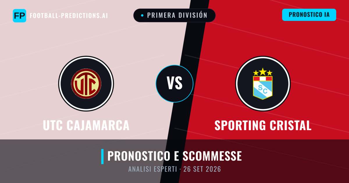 UTC Cajamarca vs Sporting Cristal — pronostico e anteprima del match