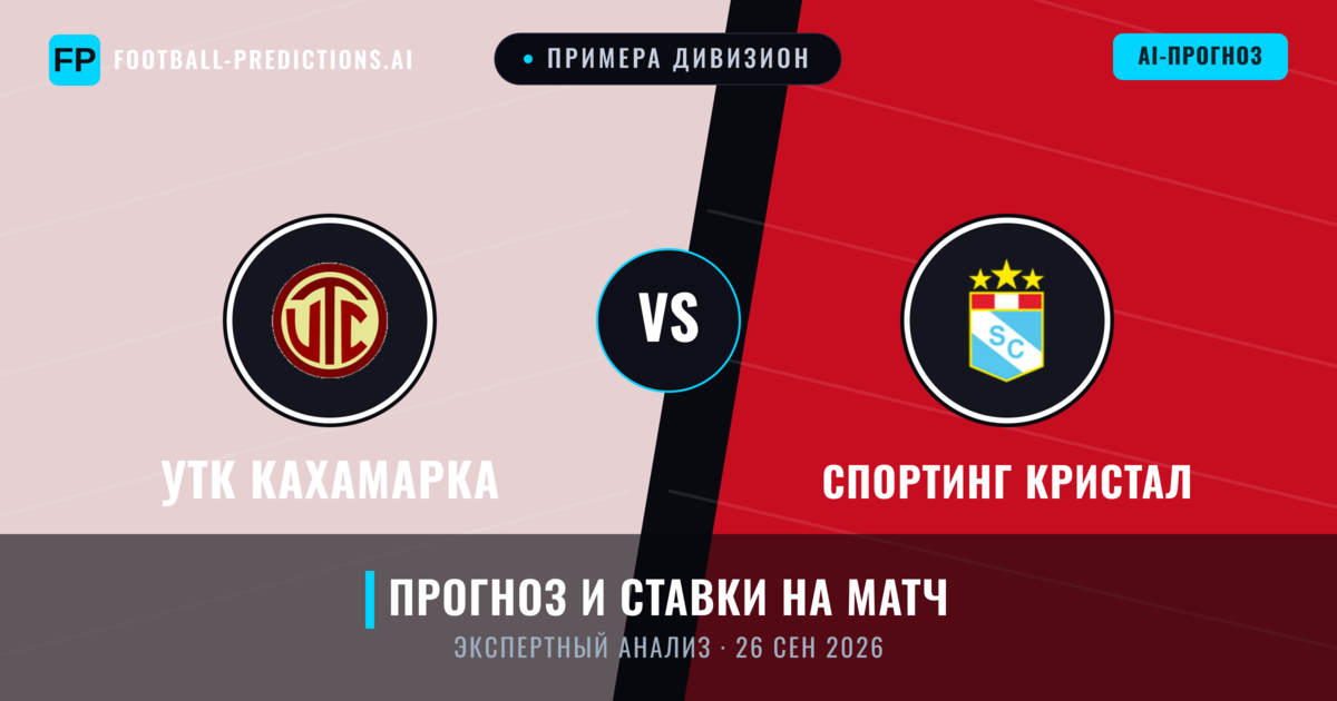 УТК Кахамарка – Спортинг Кристал — прогноз и превью матча