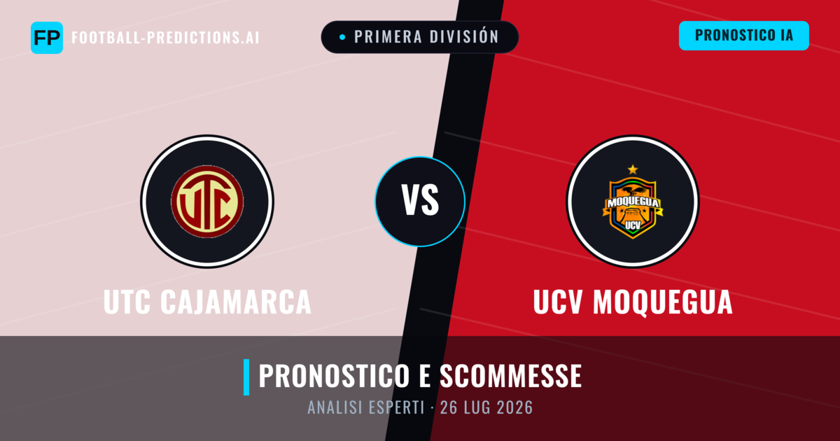 UTC Cajamarca vs UCV Moquegua — pronostico e anteprima del match
