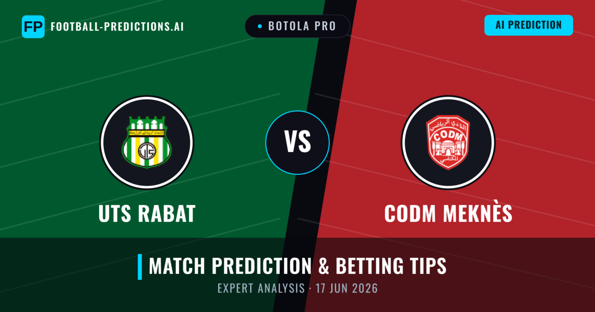 UTS Rabat vs CODM Meknès — match prediction & preview