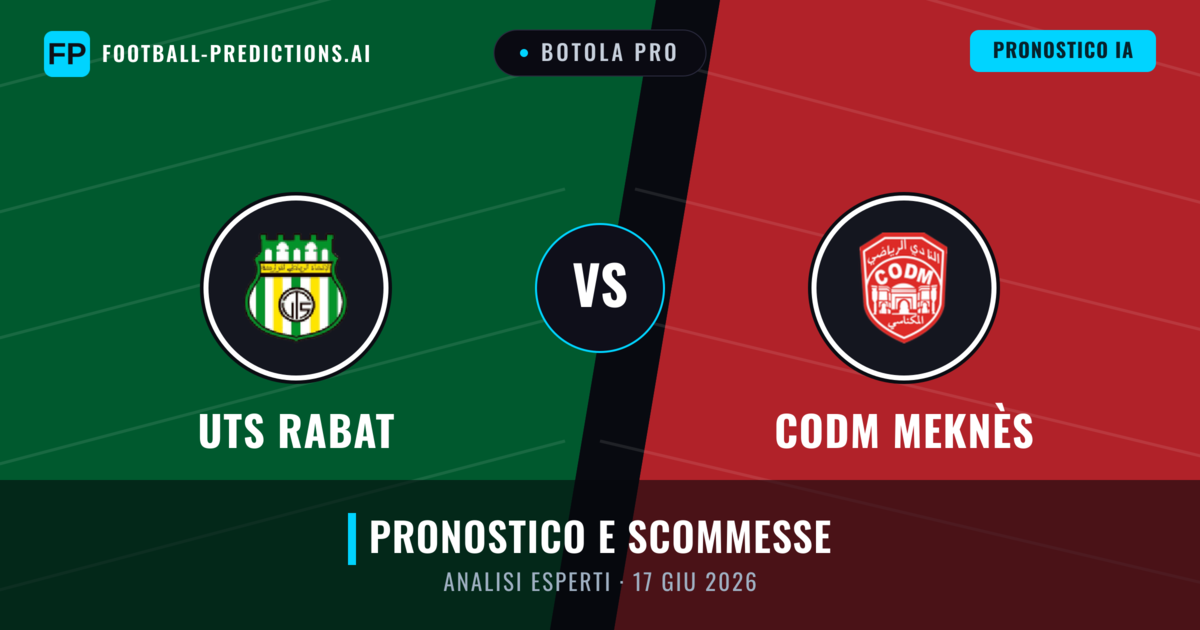 UTS Rabat vs CODM Meknès — pronostico e anteprima del match
