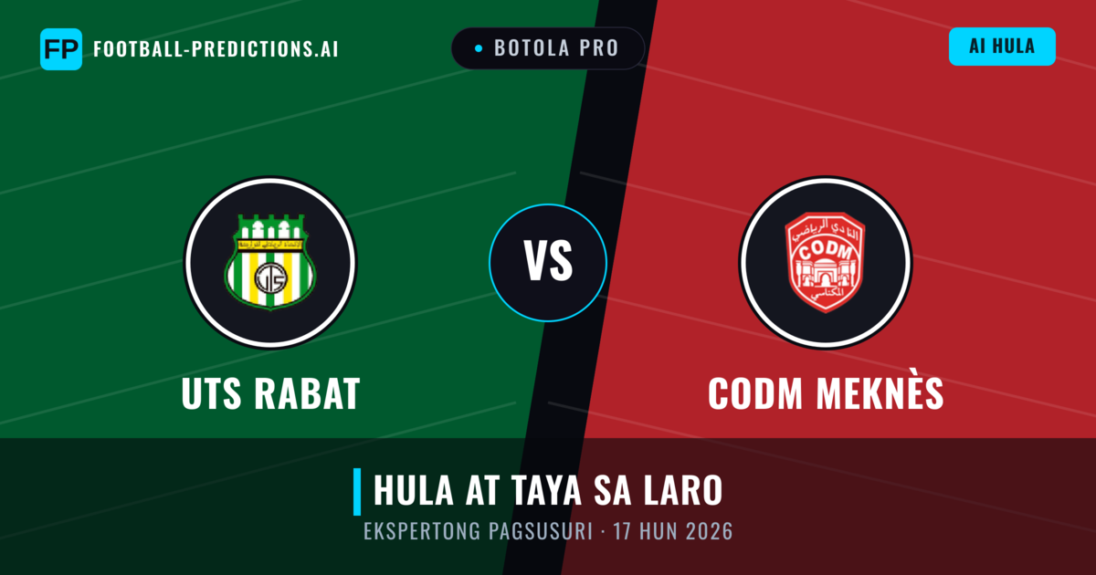 UTS Rabat vs CODM Meknès — hula at preview ng laban