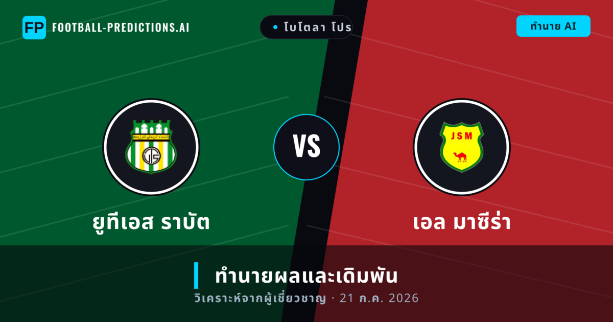 ยูทีเอส ราบัต พบ เอล มาซีร่า — ทำนายผลและพรีวิวการแข่งขัน