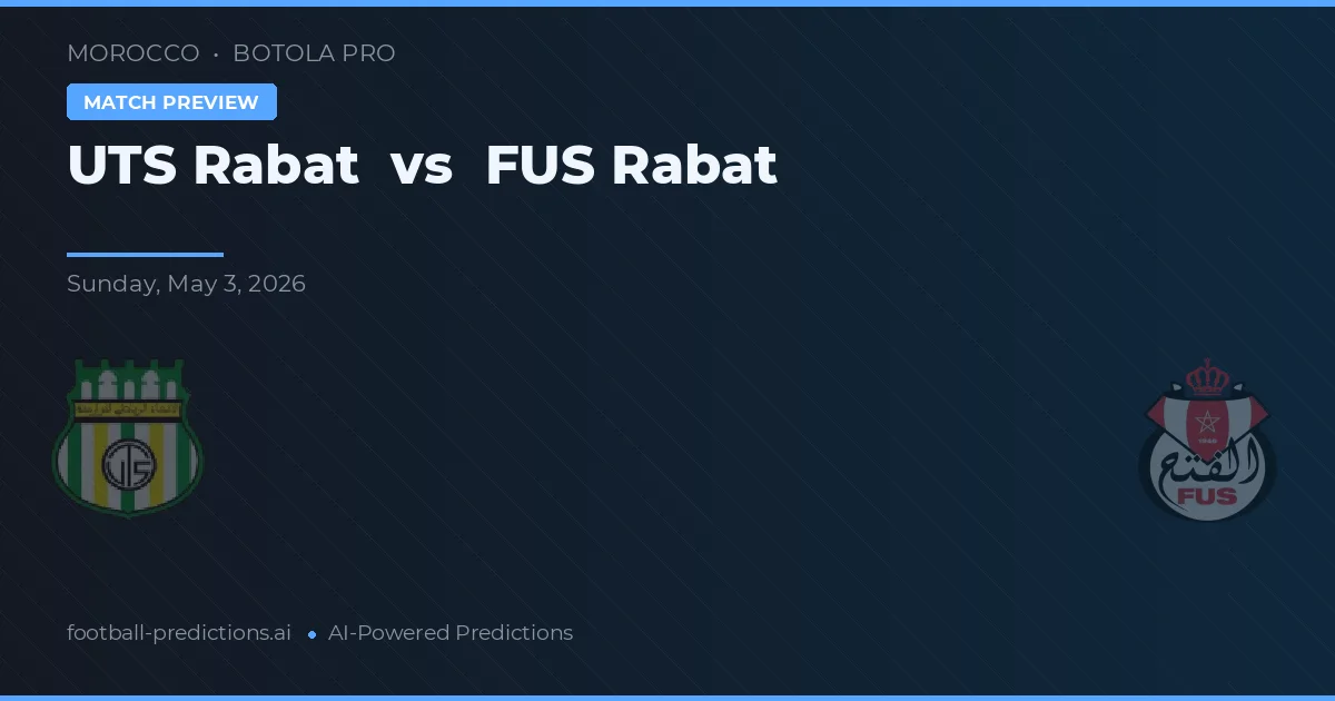 UTS Rabat vs FUS Rabat — match prediction & preview