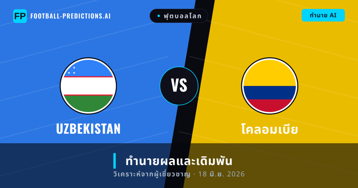 Uzbekistan พบ โคลอมเบีย — ทำนายผลและพรีวิวการแข่งขัน