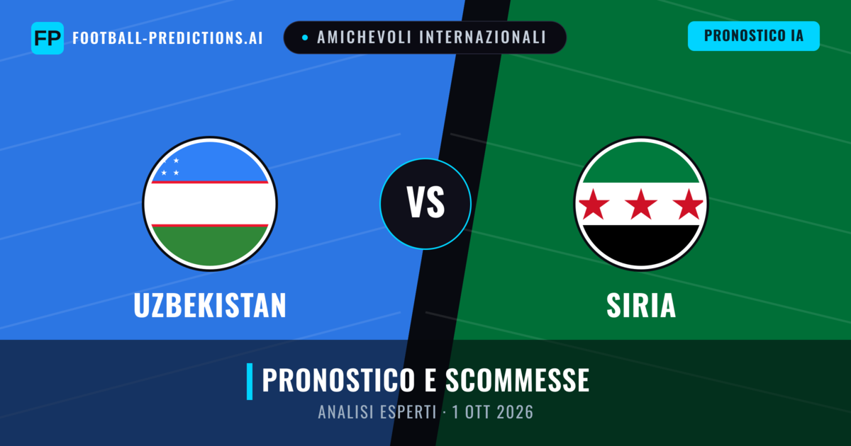 Uzbekistan vs Siria — pronostico e anteprima del match