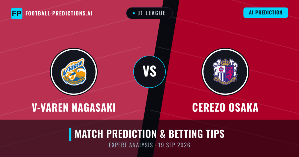 V-varen Nagasaki vs Cerezo Osaka — match prediction & preview