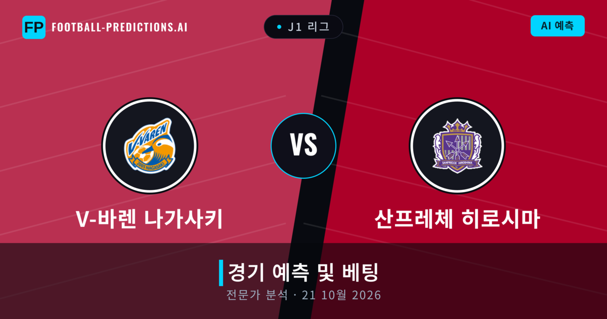 V-바렌 나가사키 대 산프레체 히로시마 — 경기 예측 및 프리뷰