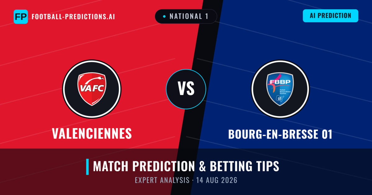 Valenciennes vs Bourg-en-bresse 01 — match prediction & preview