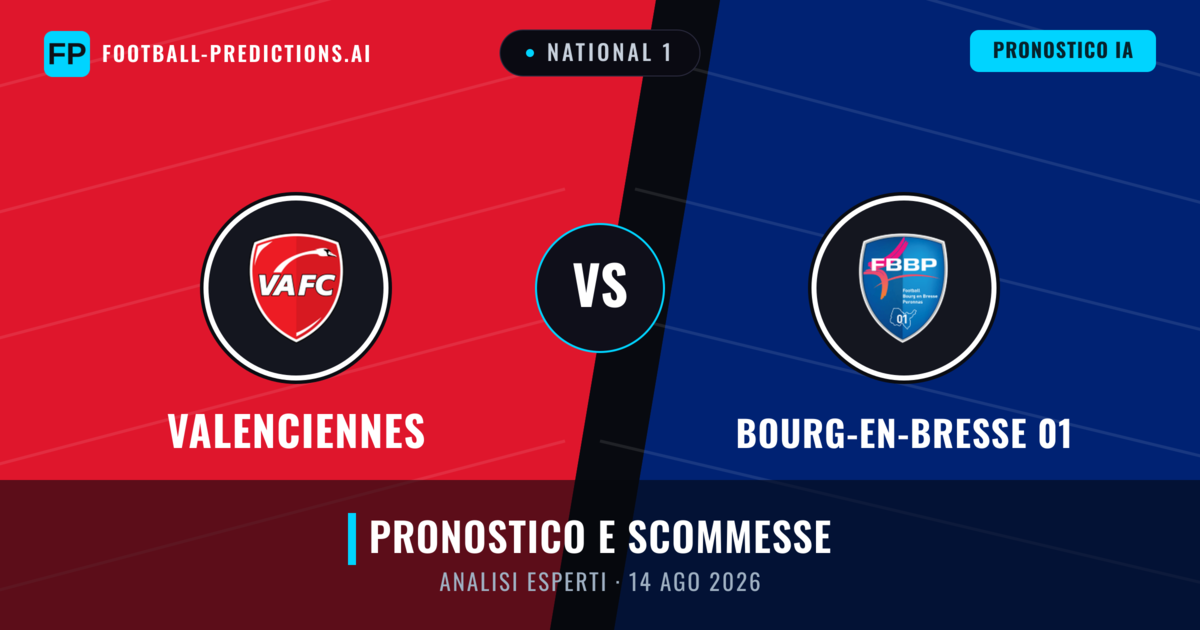 Valenciennes vs Bourg-en-Bresse 01 — pronostico e anteprima del match