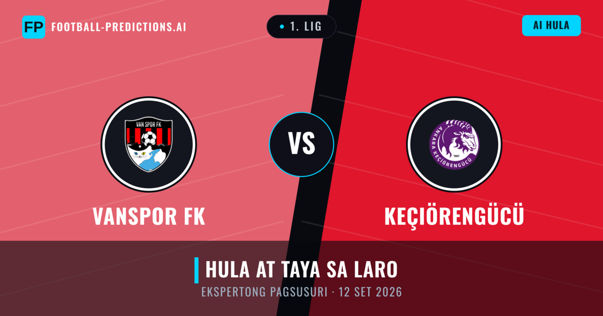 Vanspor FK vs Keçiörengücü — hula at preview ng laban