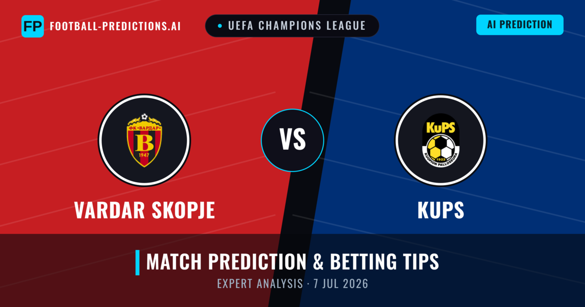Vardar Skopje vs KuPS — match prediction & preview