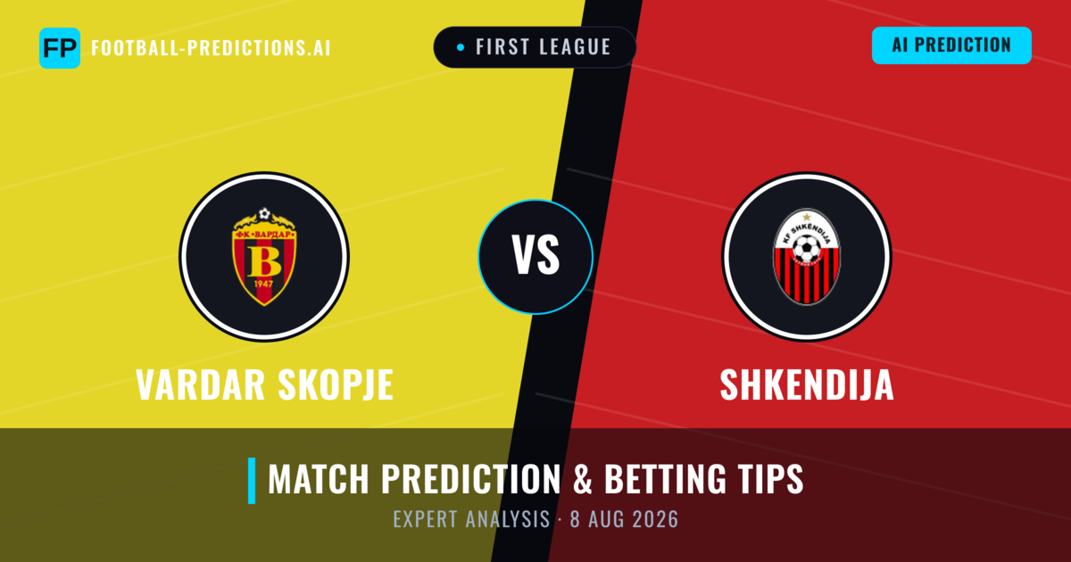 Vardar Skopje vs Shkendija — match prediction & preview