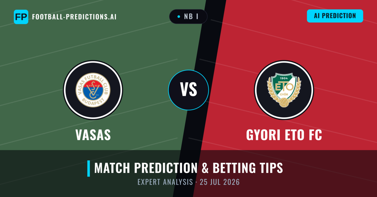 Vasas vs Gyori ETO FC — match prediction & preview
