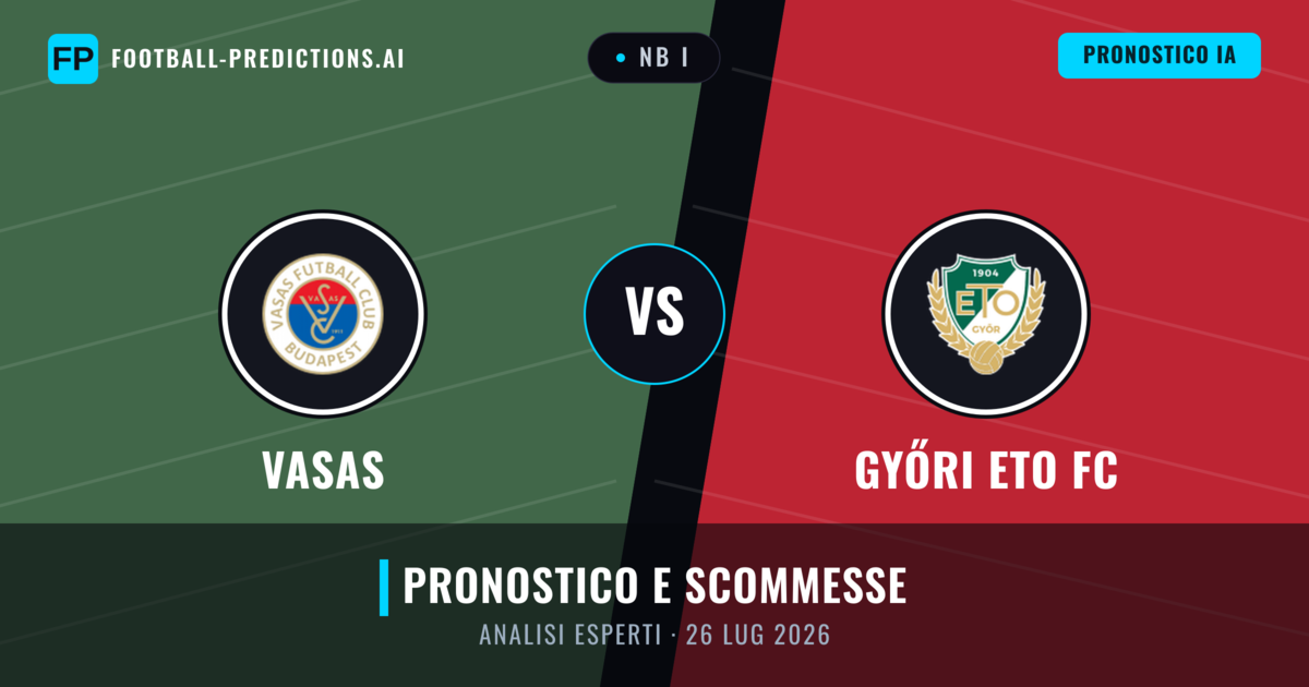 Vasas vs Győri ETO FC — pronostico e anteprima del match