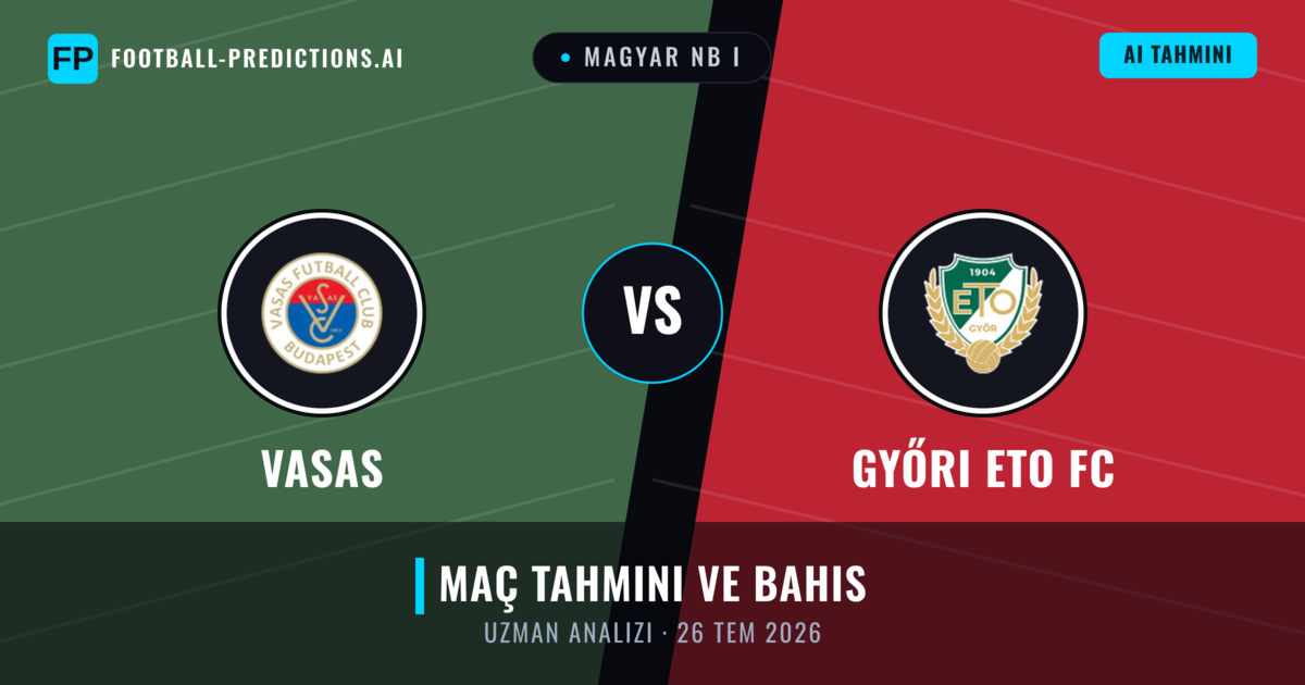 Vasas - Győri ETO FC — maç tahmini ve önizleme