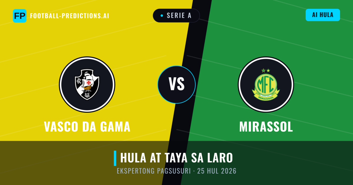 Vasco da Gama vs Mirassol — hula at preview ng laban
