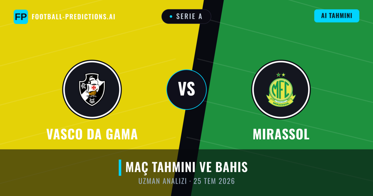 Vasco da Gama - Mirassol — maç tahmini ve önizleme