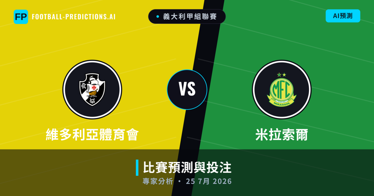 維多利亞體育會 vs 米拉索爾 — 比赛预测和前瞻