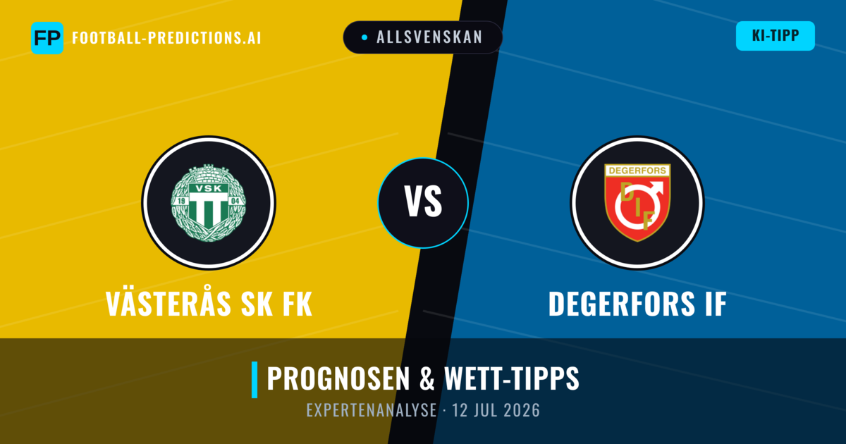 Västerås SK FK vs Degerfors IF — Prognose und Spielvorschau