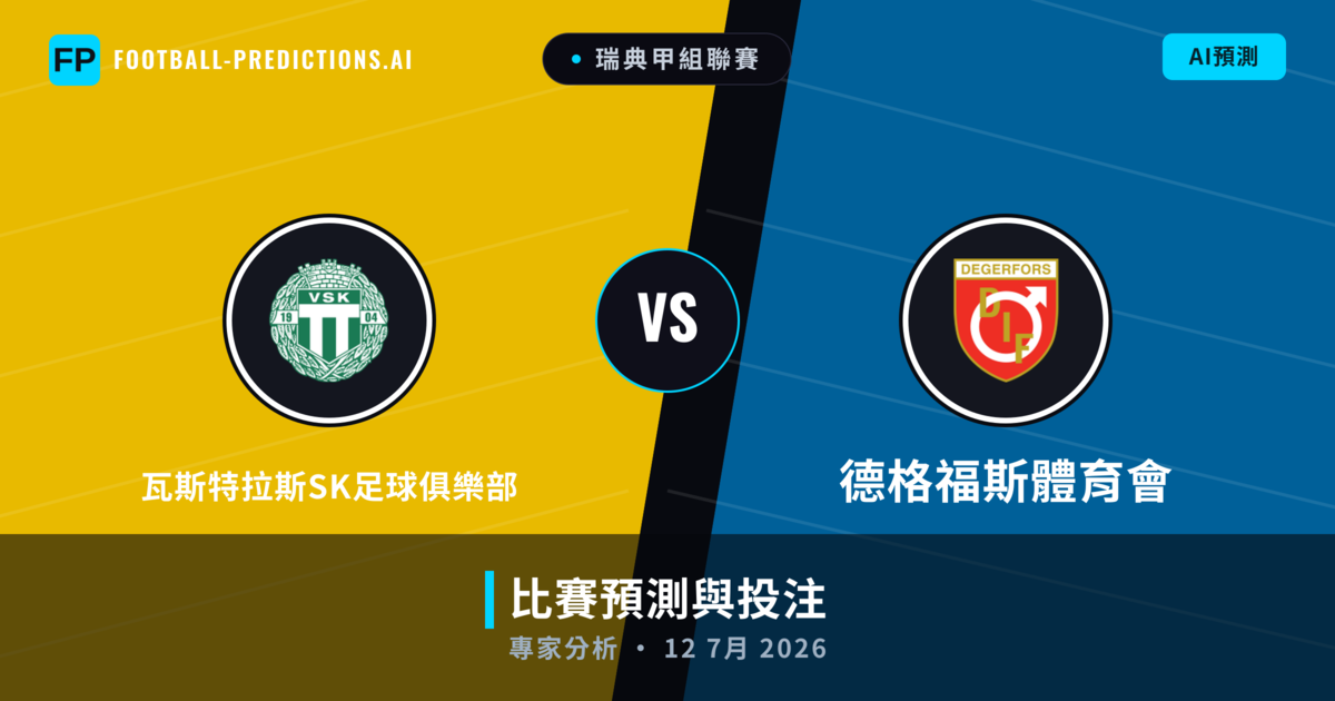瓦斯特拉斯SK足球俱樂部 vs 德格福斯體育會 — 比赛预测和前瞻