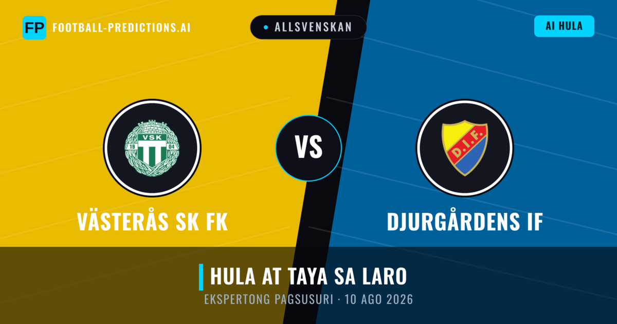 Västerås SK FK vs Djurgårdens IF — hula at preview ng laban