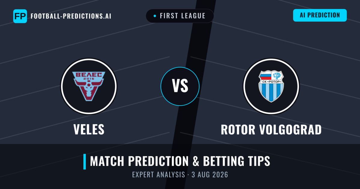 Veles vs Rotor Volgograd — match prediction & preview
