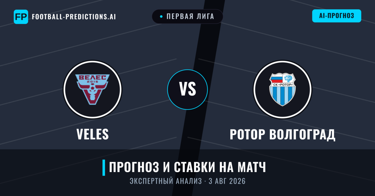 Veles – Ротор Волгоград — прогноз и превью матча