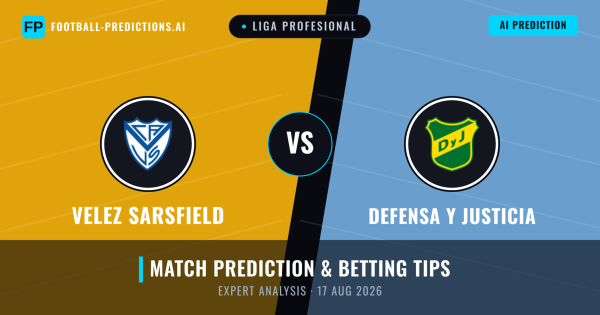 Velez Sarsfield vs Defensa Y Justicia — match prediction & preview