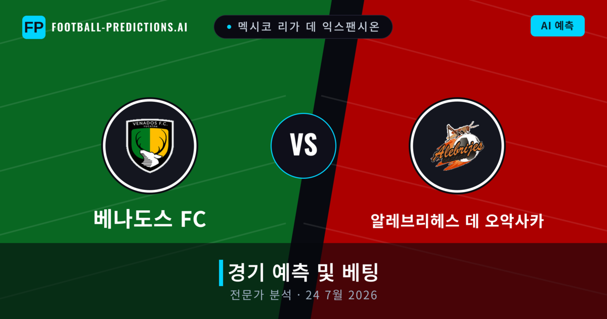베나도스 FC 대 알레브리헤스 데 오악사카 — 경기 예측 및 프리뷰