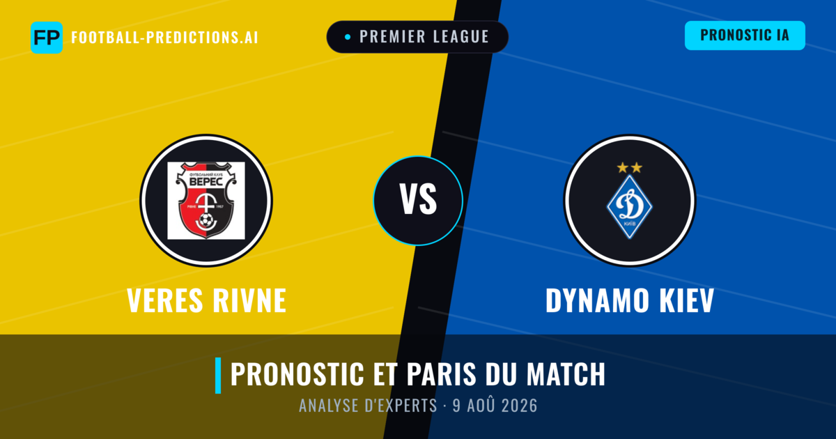 Veres Rivne vs Dynamo Kiev — pronostic et avant-match
