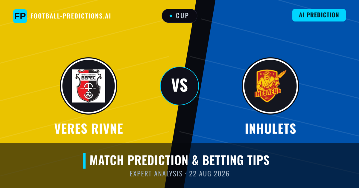 Veres Rivne vs Inhulets — match prediction & preview