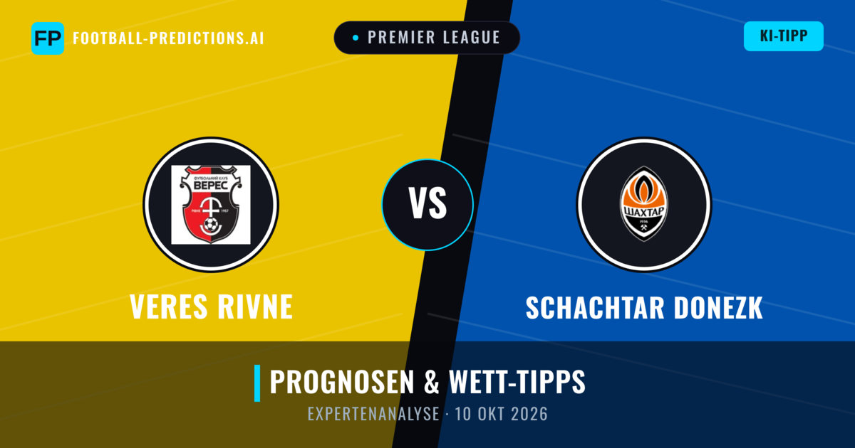 Veres Rivne vs Schachtar Donezk — Prognose und Spielvorschau
