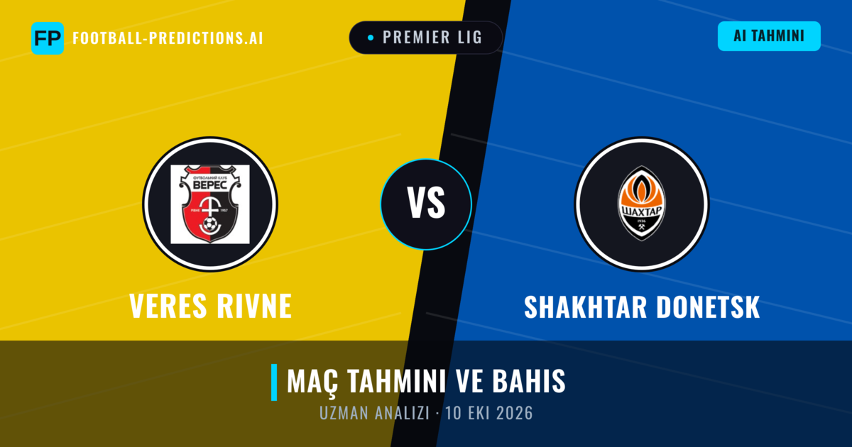 Veres Rivne - Shakhtar Donetsk — maç tahmini ve önizleme