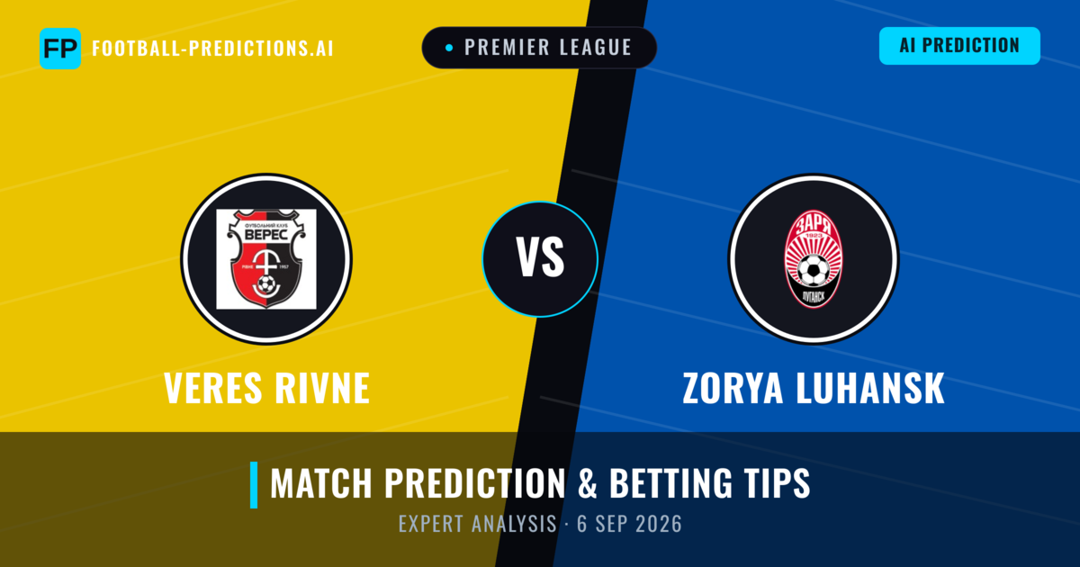 Veres Rivne vs Zorya Luhansk — match prediction & preview