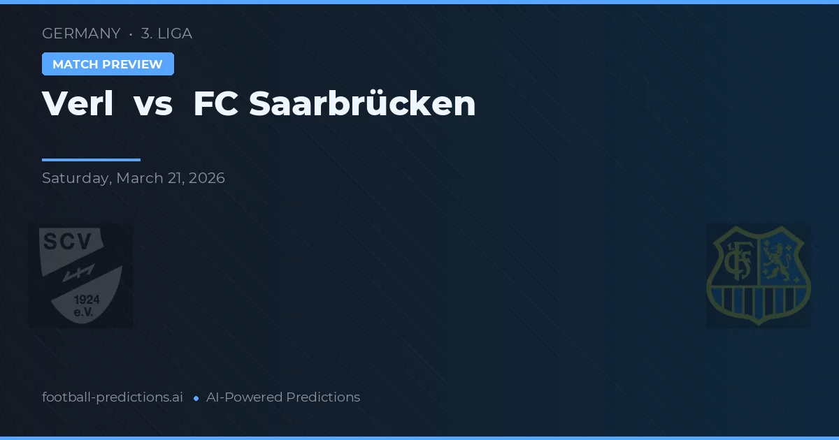 Verl vs FC Sarrebruck — pronostic et avant-match