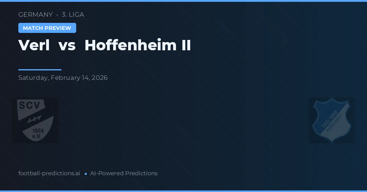 Verl vs Hoffenheim II — Prognose und Spielvorschau
