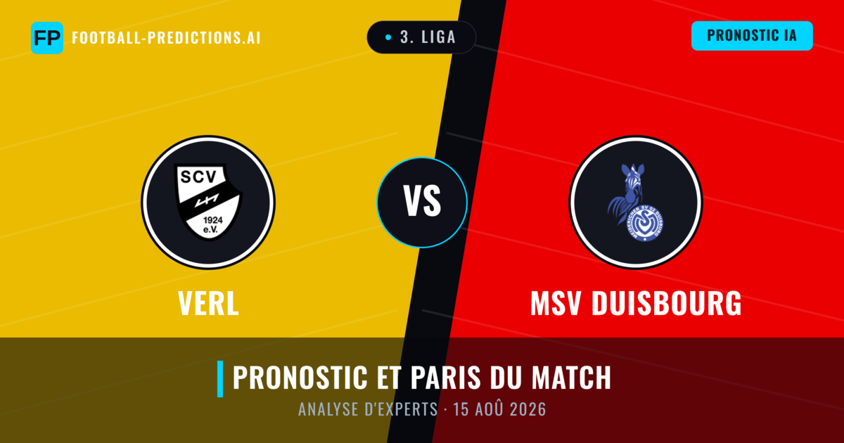 Verl vs MSV Duisbourg — pronostic et avant-match