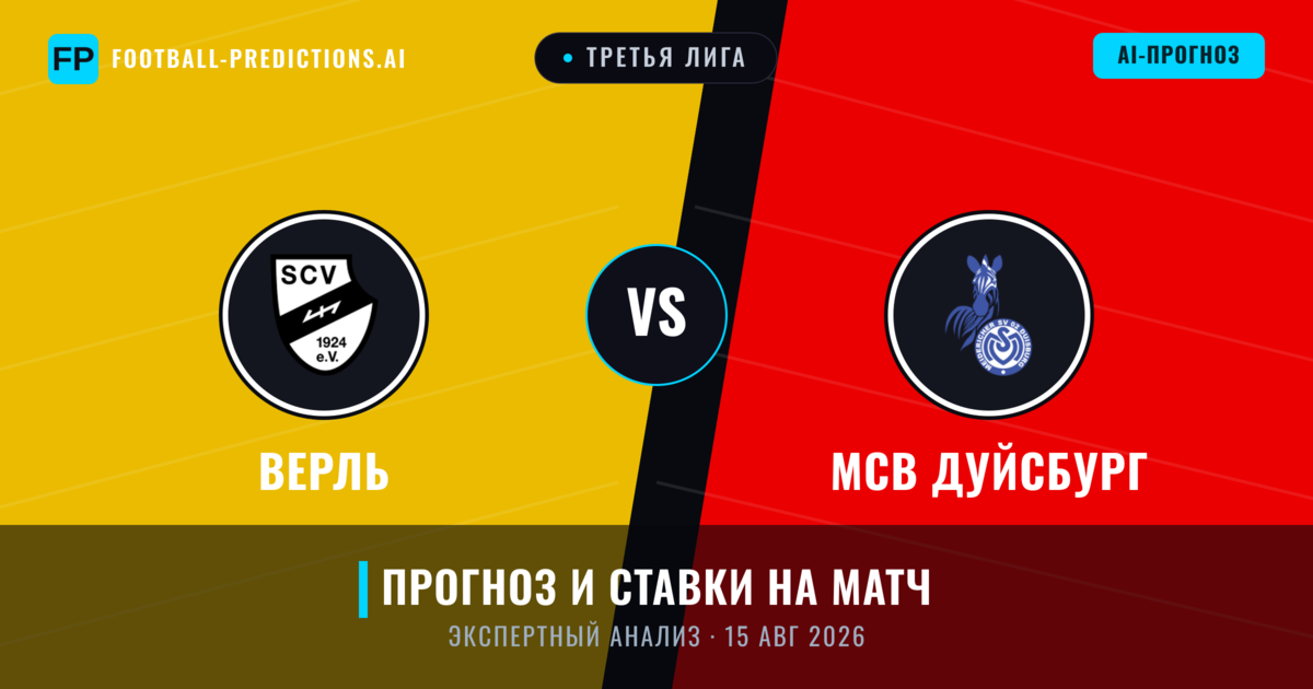 Верль – МСВ Дуйсбург — прогноз и превью матча