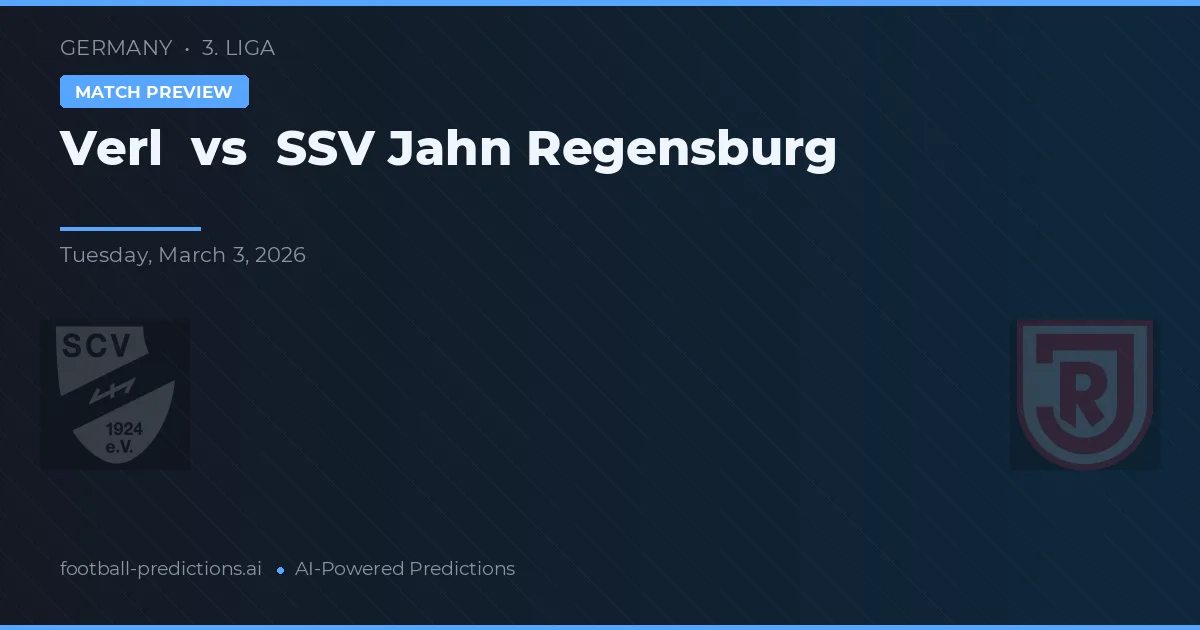 Verl vs Jahn Regensburg — Prognose und Spielvorschau