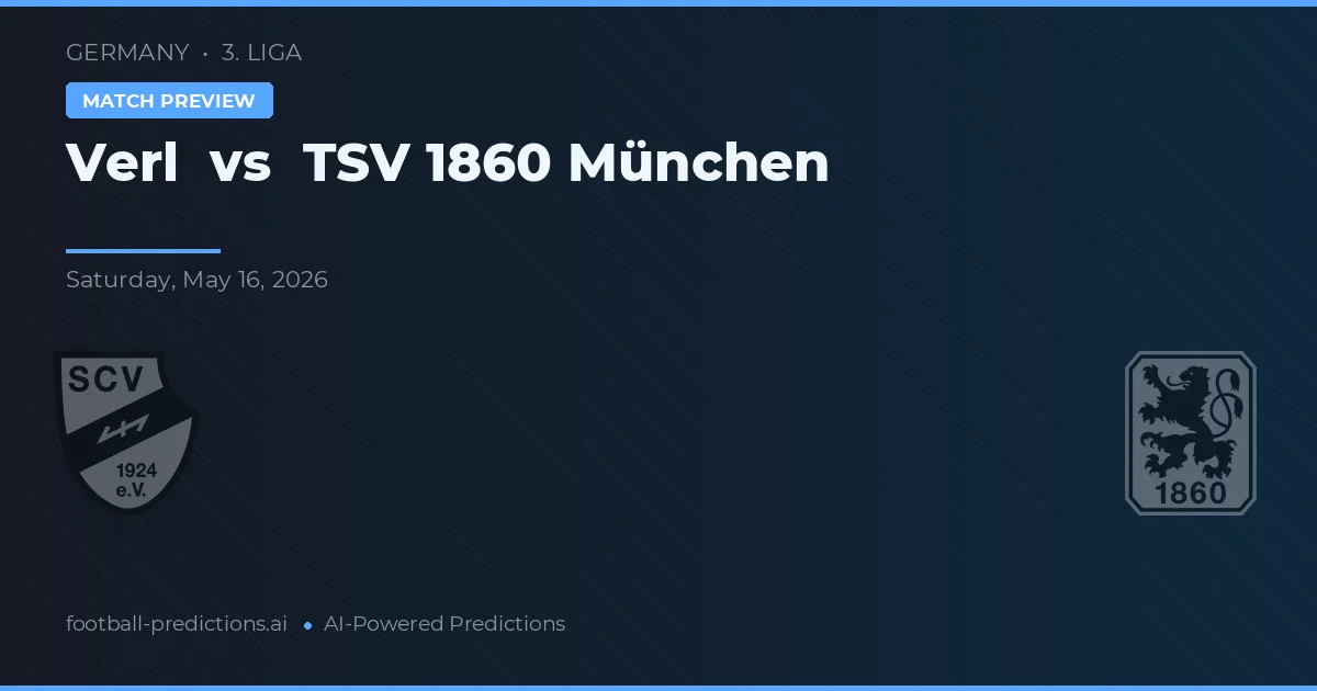 Verl vs TSV 1860 Monaco — pronostico e anteprima del match