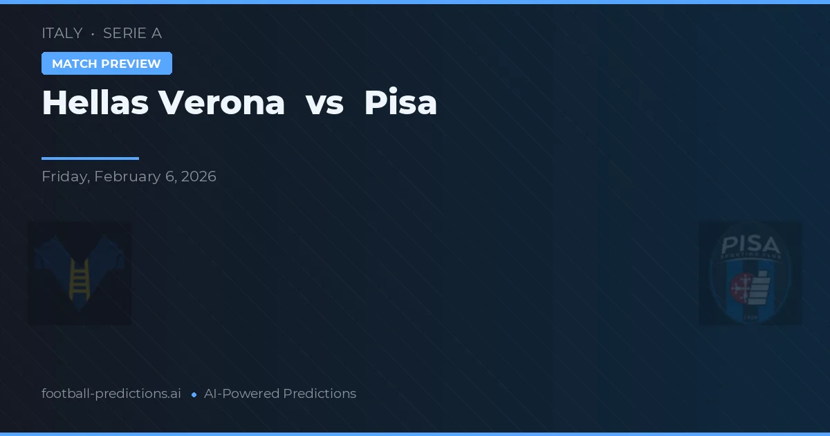 Hellas Verona vs Pisa — match prediction & preview