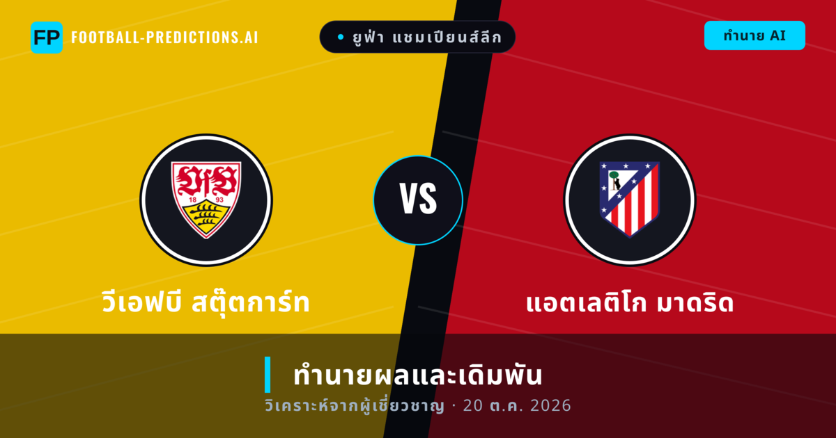 วีเอฟบี สตุ๊ตการ์ท พบ แอตเลติโก มาดริด — ทำนายผลและพรีวิวการแข่งขัน
