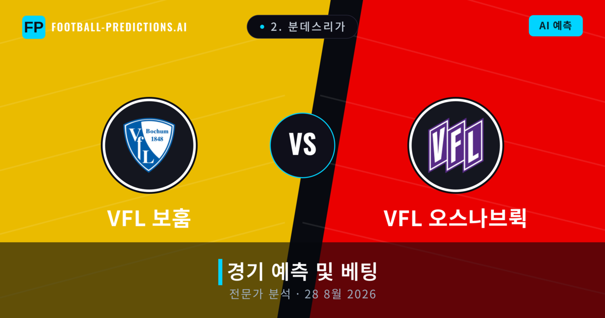 VfL 보훔 대 VfL 오스나브뤽 — 경기 예측 및 프리뷰