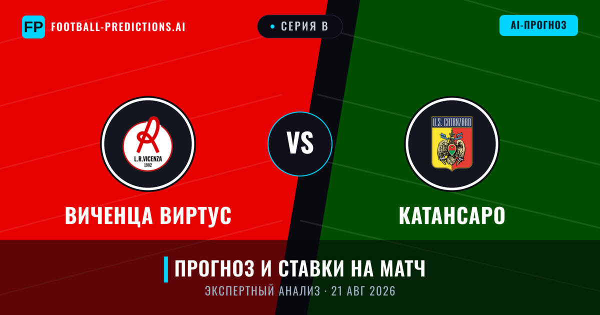 Виченца Виртус – Катансаро — прогноз и превью матча